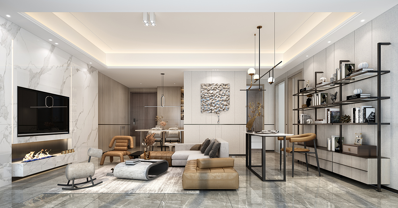 SD丨新星宇·海韵B1户型样板房设计（图ZMjQwNjc2ODcy） - 家装设计 - 站酷设计师SD张原创素材 - 站酷ZCOOL