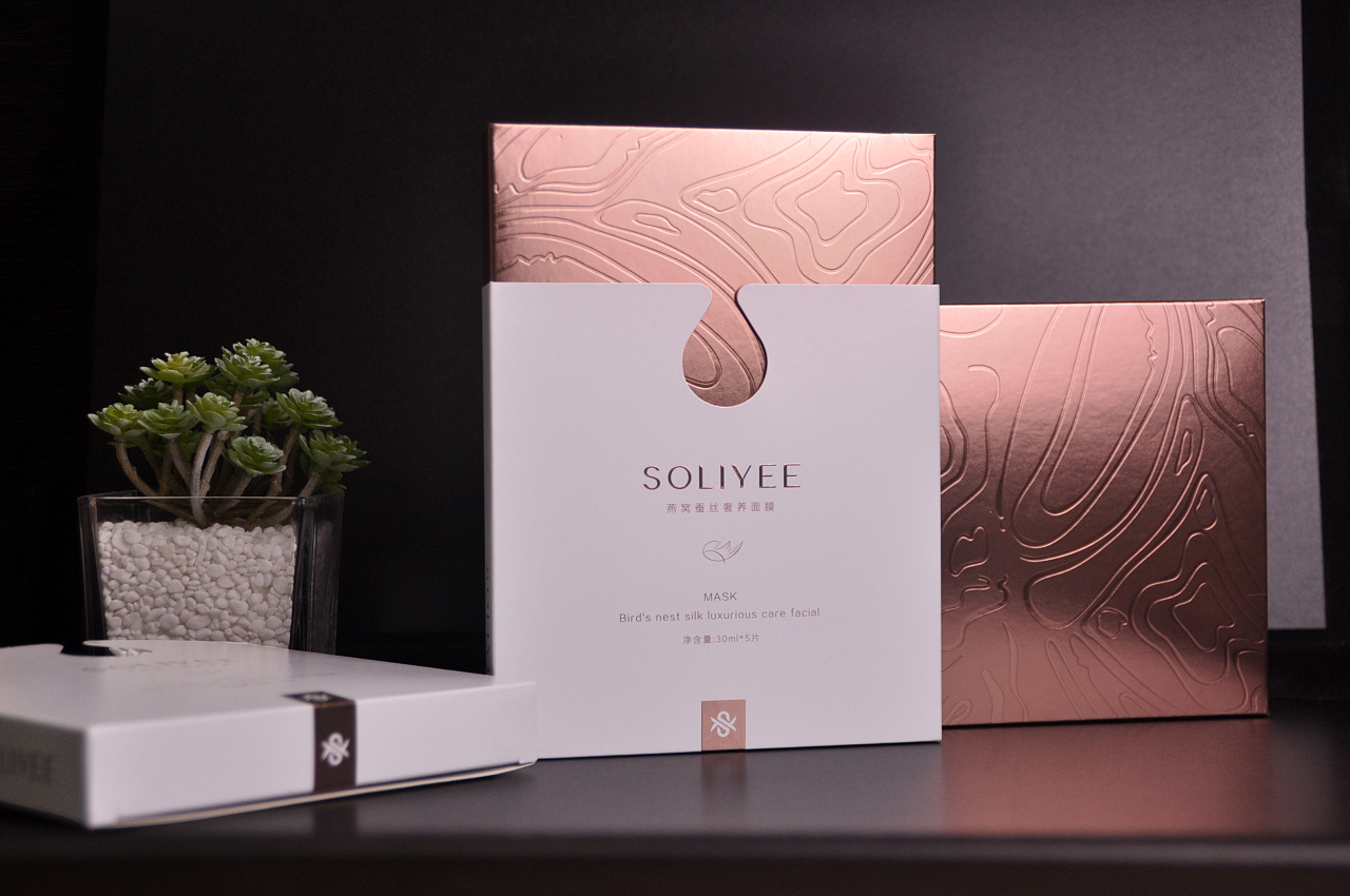 点一案例soliyee燕窝蚕丝面膜包装设计