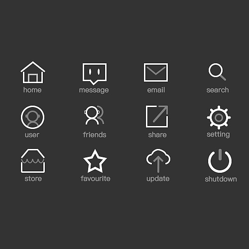 MBE图标、微拟物图标
