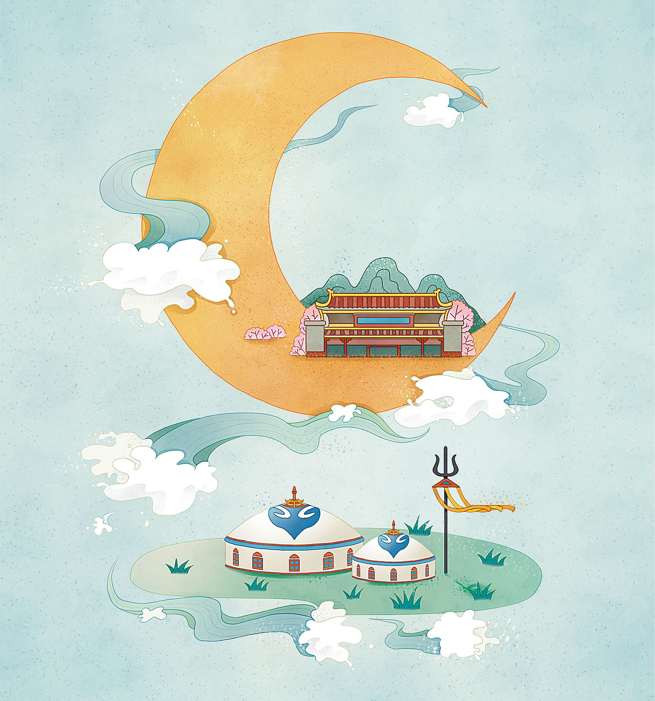 声律启蒙插图|插画|艺术插画|诗尔shier_原创作品-站酷(zcool)