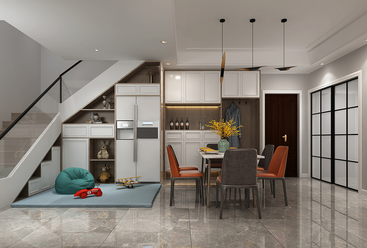 美景东望225平现代风格别墅装修效果图·简单更接近生活（图ZMTcwOTU3Mjgw） - 家装设计 - 站酷设计师小曹设计原创素材 - 站酷ZCOOL