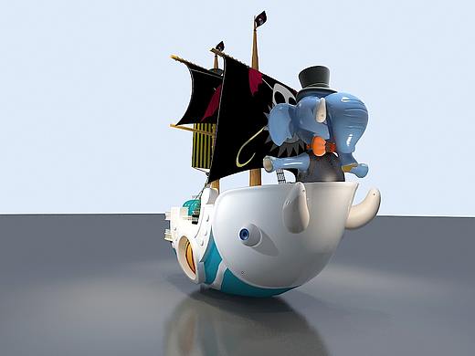 海盗船3D美陈dp点3Dmax3D效果图设计制作展览策划