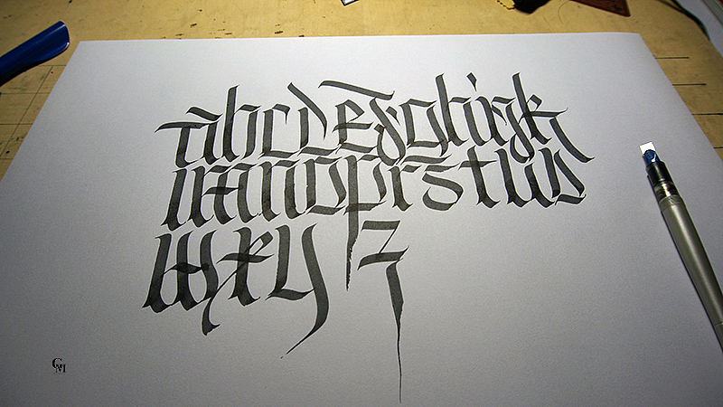 手写哥特字教程内带视频