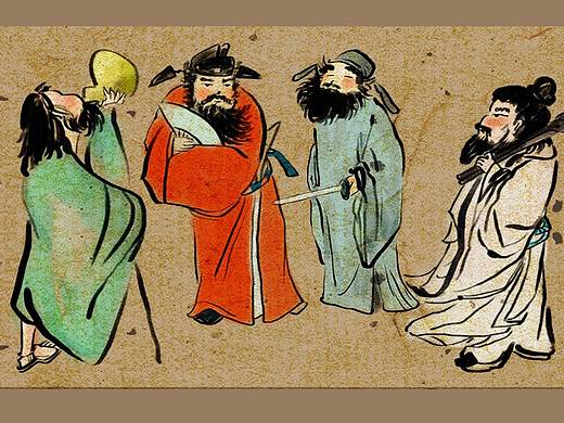 齐白石国画人物Q版   剧场