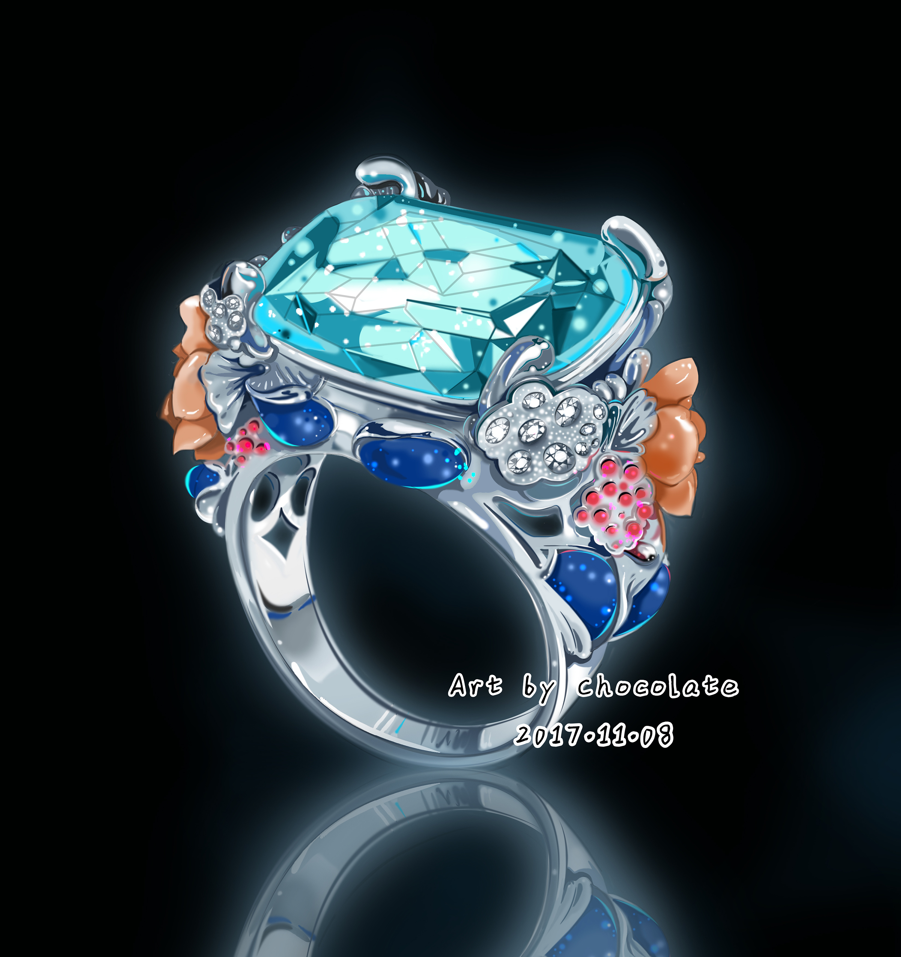 【珠宝首饰绘画步骤图】