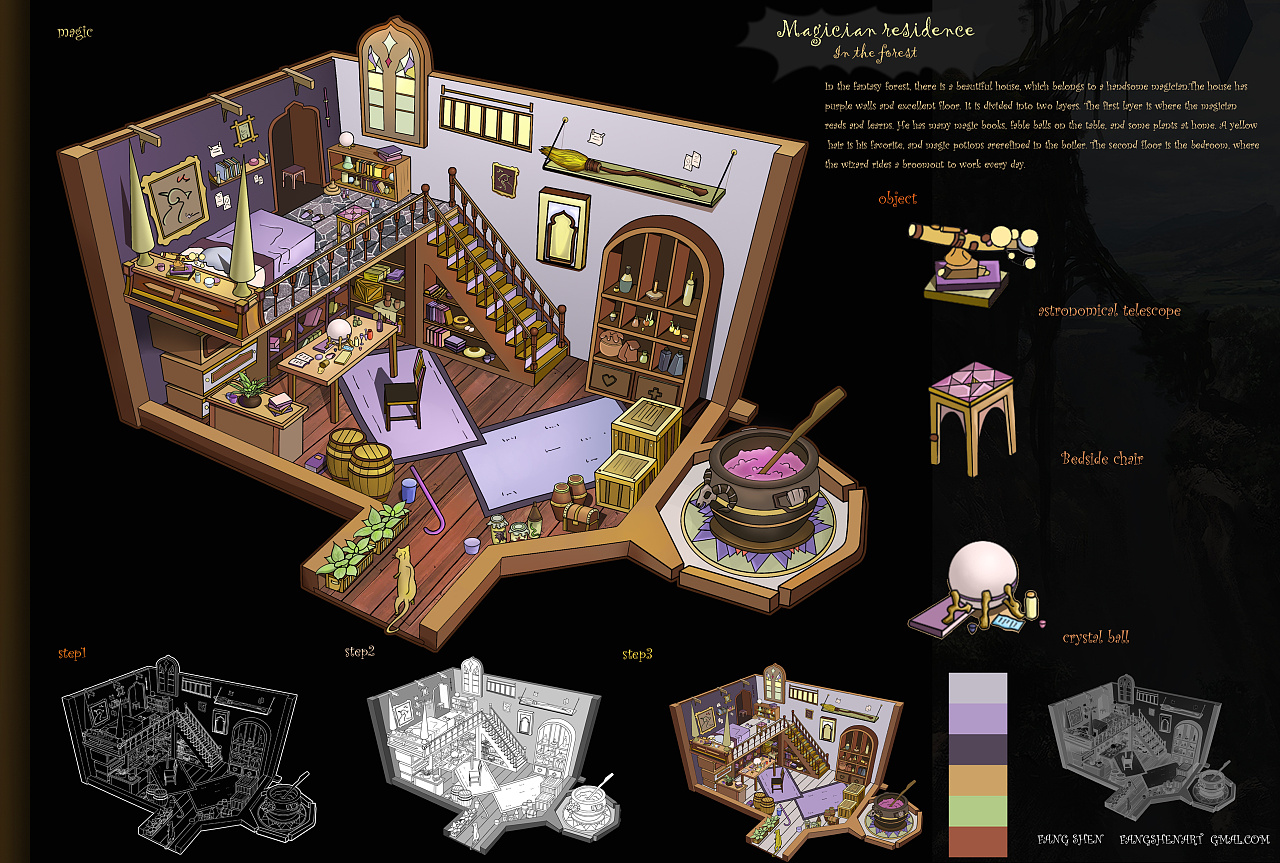 游戏场景设计之魔法师的家