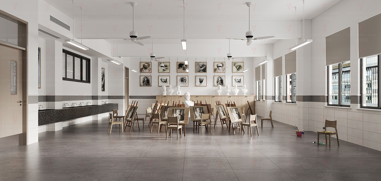 V8空间表现 | 教室空间设计