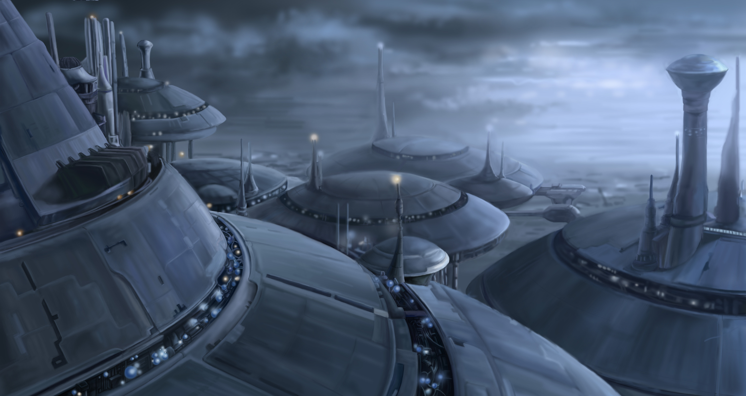 动画背景原画:外星球|插画|概念设定|面瘫的摩羯a - 原创作品 - 站酷