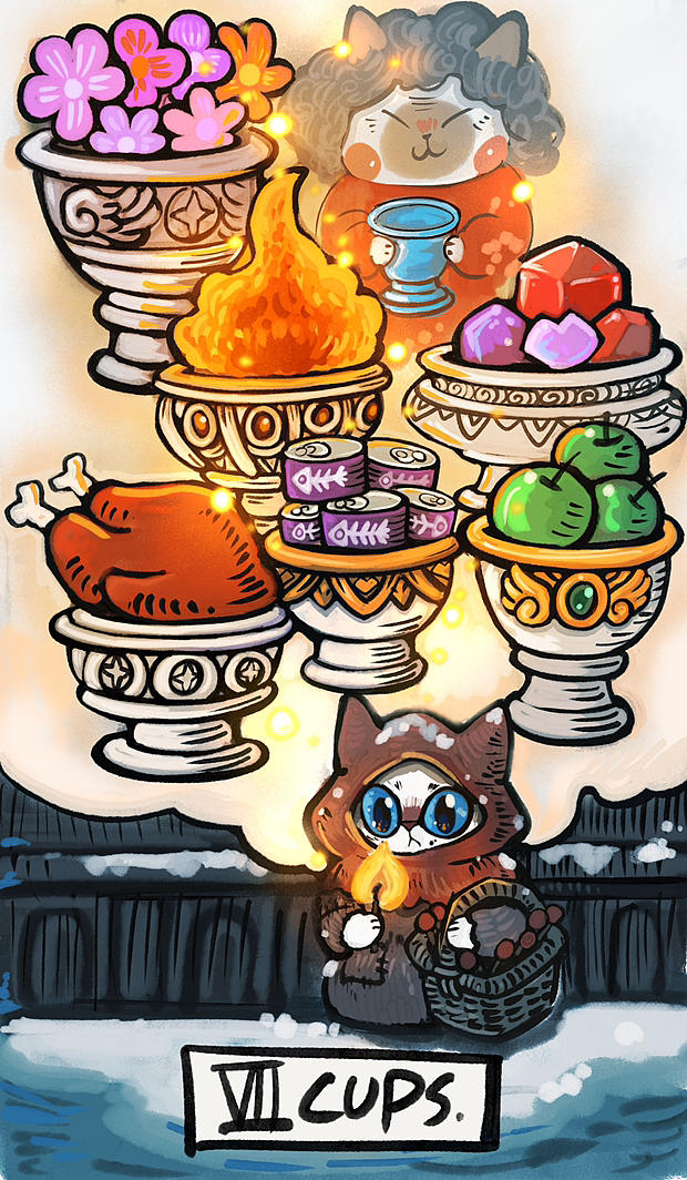 猫咪塔罗权杖和圣杯篇