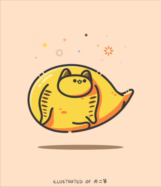 小肥猫gif系列-2_关二筝-站酷zcool