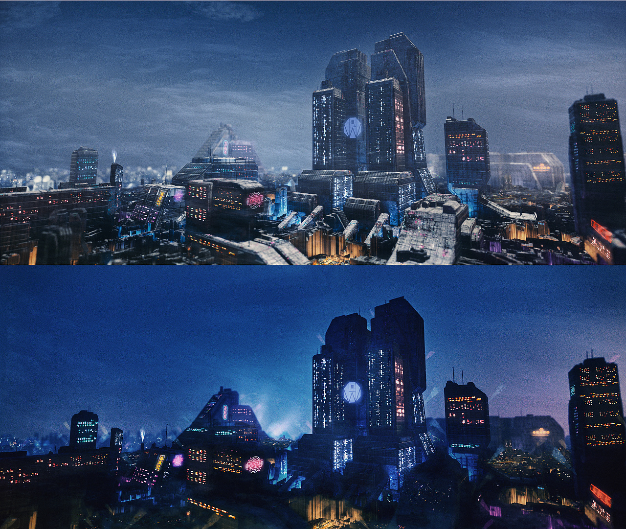 赛博朋克概念场景baynight练习