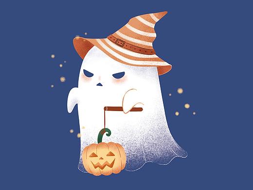 小幽灵插画明信片