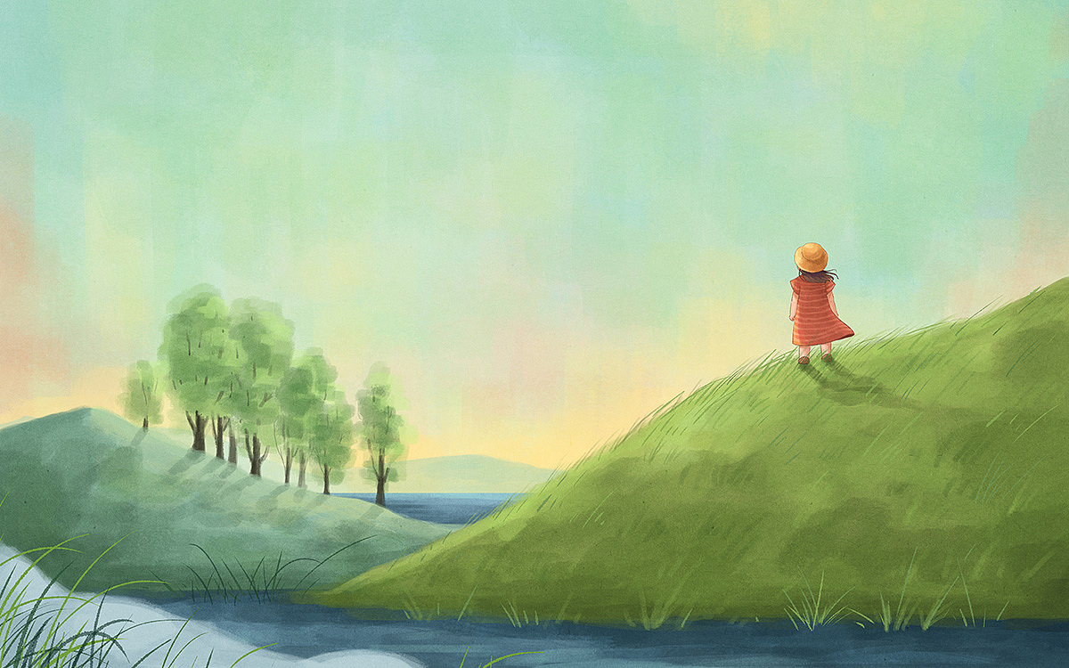 戴帽子的女孩（图ZMjE1NTM0ODQ0） - 艺术插画 - 站酷设计师李那那原创素材 - 站酷ZCOOL