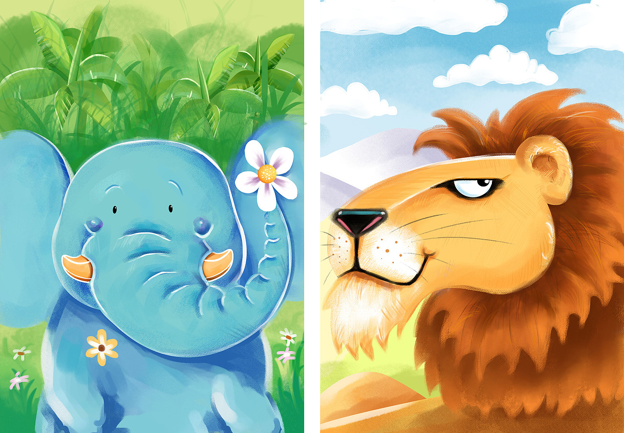 学生作业儿童书籍手绘封面