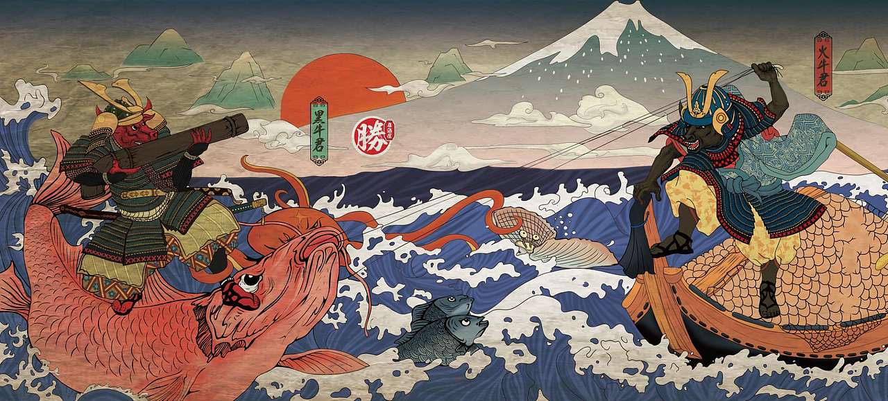 浮世绘电子壁画（续）（图ZMTIwMjk1MzY4） - 商业插画 - 站酷设计师町当原创素材 - 站酷ZCOOL