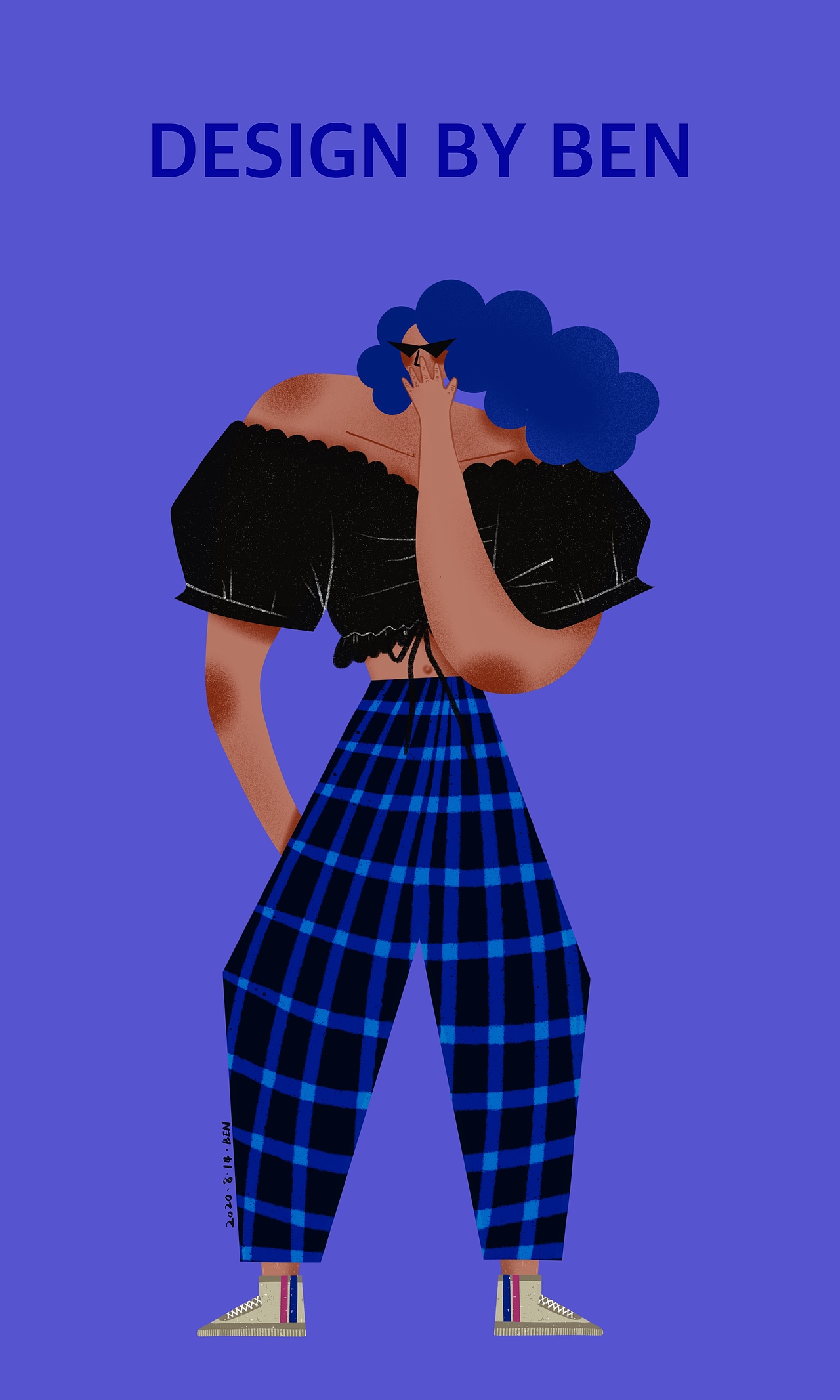 原创扁平插画人物-Cool girl（图ZMjIxODQwOTc2） - 商业插画 - 站酷设计师一只本原创素材 - 站酷ZCOOL