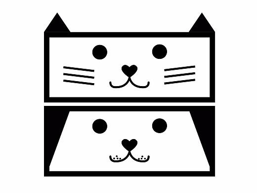 宠物店logo黑白稿