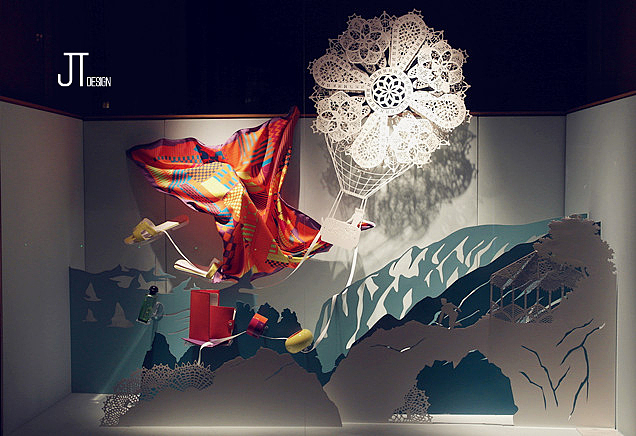 HERMES×LIGHT AS A FEATHER (2013年春夏橱窗)