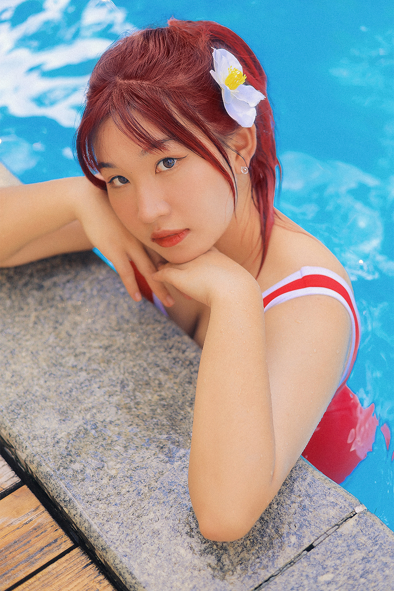 热情夏日 复古泳池写真