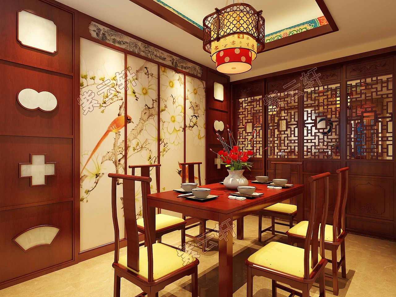 餐厅四合院中式设计图 紫云轩