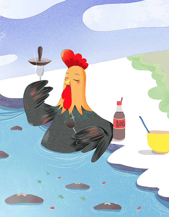 《吃东西》书籍插画