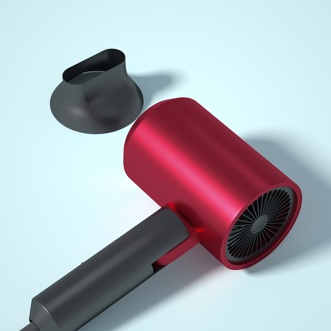 吹风机建模渲染|三维|产品|唐佳玲 - 原创作品 - 站酷 (zcool)