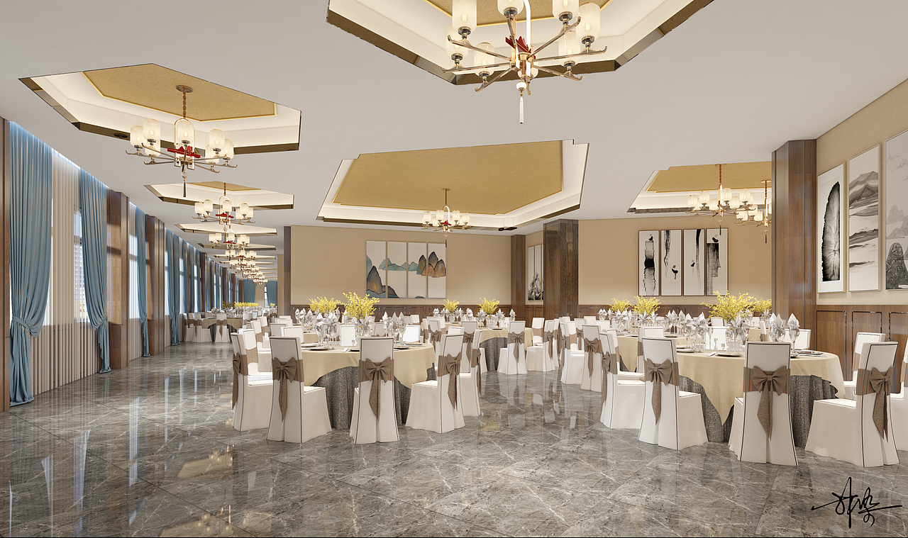 宴会厅（图ZMjQwMzgwOTQw） - 家装设计 - 站酷设计师林染室内外设计师原创素材 - 站酷ZCOOL