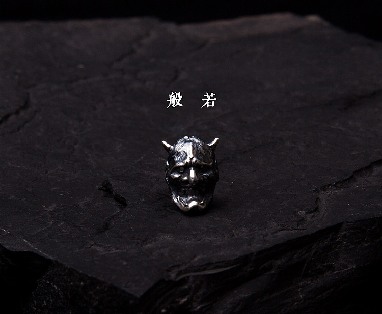 骸首饰【般若面具耳钉】 骷髅耳钉 尸陀林主能面耳钉