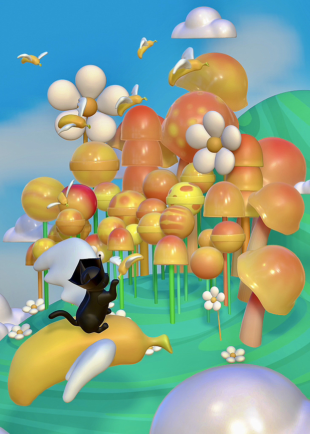 🐈‍⬛& 🐤 🍌in 🍭🌲（图ZMzIxNTc5Nzcy） - 场景 - 站酷设计师施施也原创素材 - 站酷ZCOOL