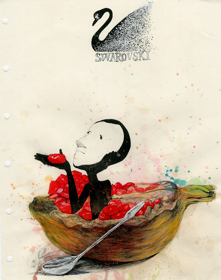 绿豆眼，汤匙脸（图ZNjE3ODQ4NDg=） - 艺术插画 - 站酷设计师张阿秃原创素材 - 站酷ZCOOL