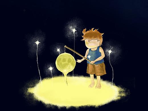 肖战歌曲《光点》宣传插画临摹