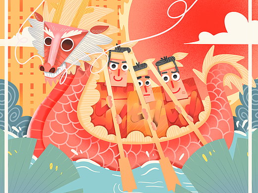 端午节（个人主页-ZNjg4MzQ4MDg=） - 商业插画 - 站酷设计师o13o原创素材 - 站酷ZCOOL