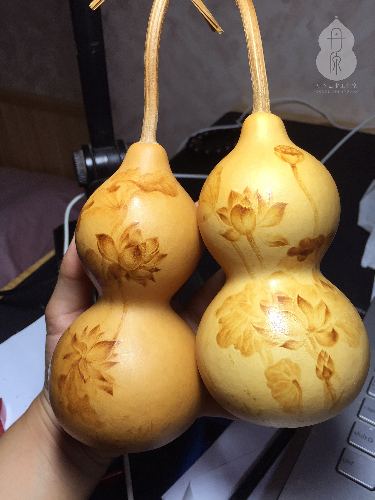 丹原-葫芦烙画 荷花