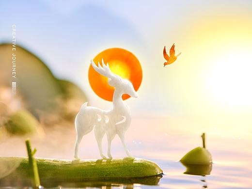 IN LIGHT · 九色鹿 · 太公钓鱼 · 夸父追日 食材造景