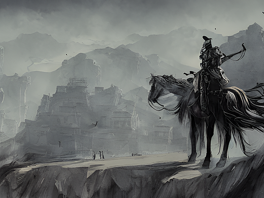 #站酷梦笔#归来（个人主页-ZNjQ3MDMzNjA=） - AI作品 - 站酷设计师圆滚滚的蓝胖子原创素材 - 站酷ZCOOL