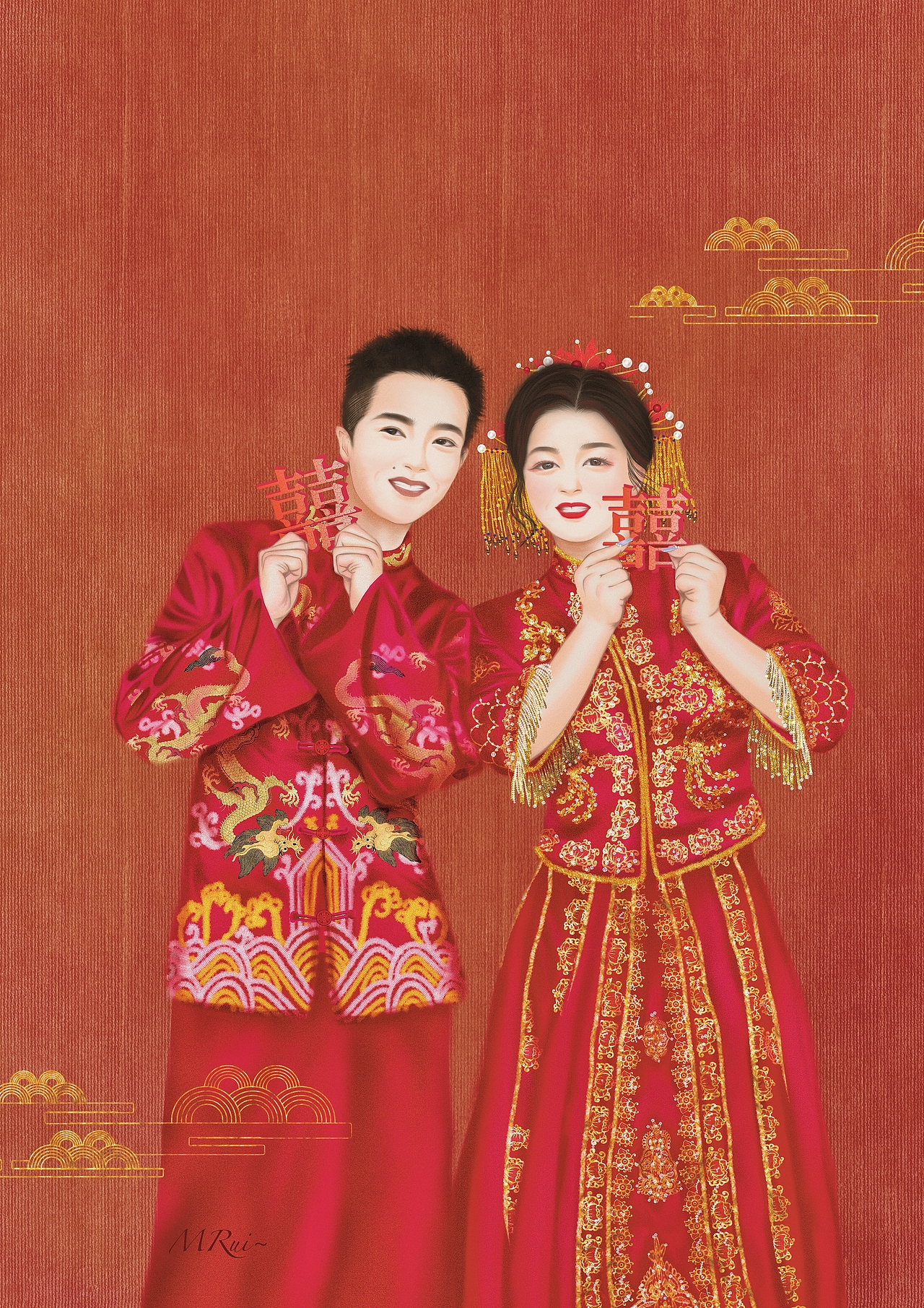 小插画(新婚快乐)