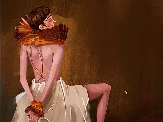 畫風(fēng)研究-原創(chuàng)插畫——半裸少年（個(gè)人主頁-ZNDMzMTQ3NTI=） - 創(chuàng)作習(xí)作 - 站酷設(shè)計(jì)師大魔王DMW原創(chuàng)素材 - 站酷ZCOOL