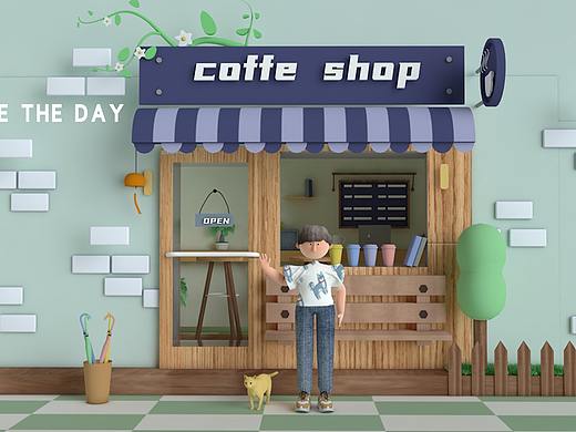 咖啡馆（个人主页-ZNTc2MzMxOTY=） - 人物/生物 - 站酷设计师安格的树洞原创素材 - 站酷ZCOOL