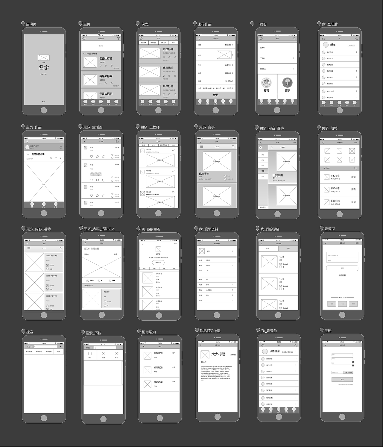 低保真原型图（图ZODQ5NzUyNTY=） - 其他UI - 站酷设计师暖洋原创素材 - 站酷ZCOOL