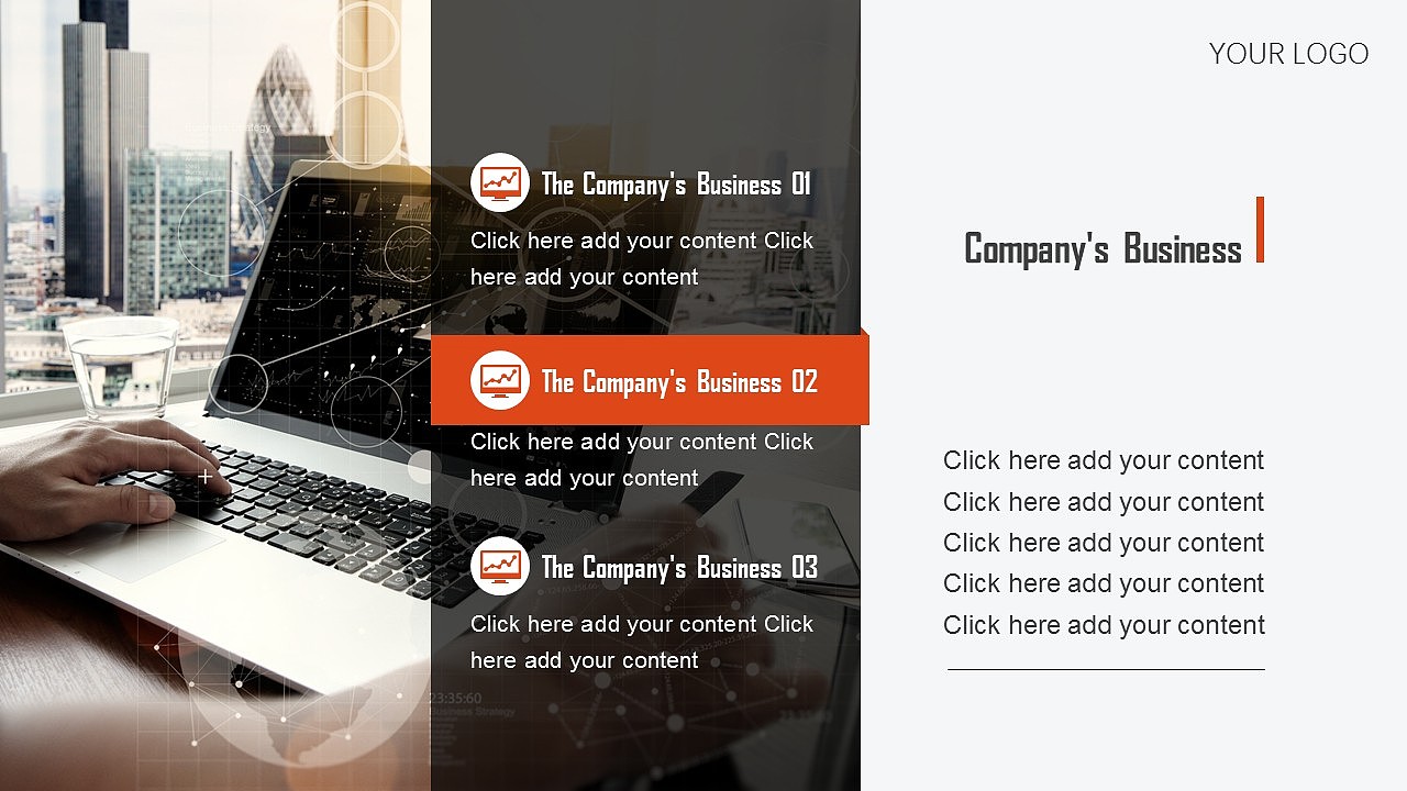 2017通用项目宣传推广红蓝金3色PPT模板