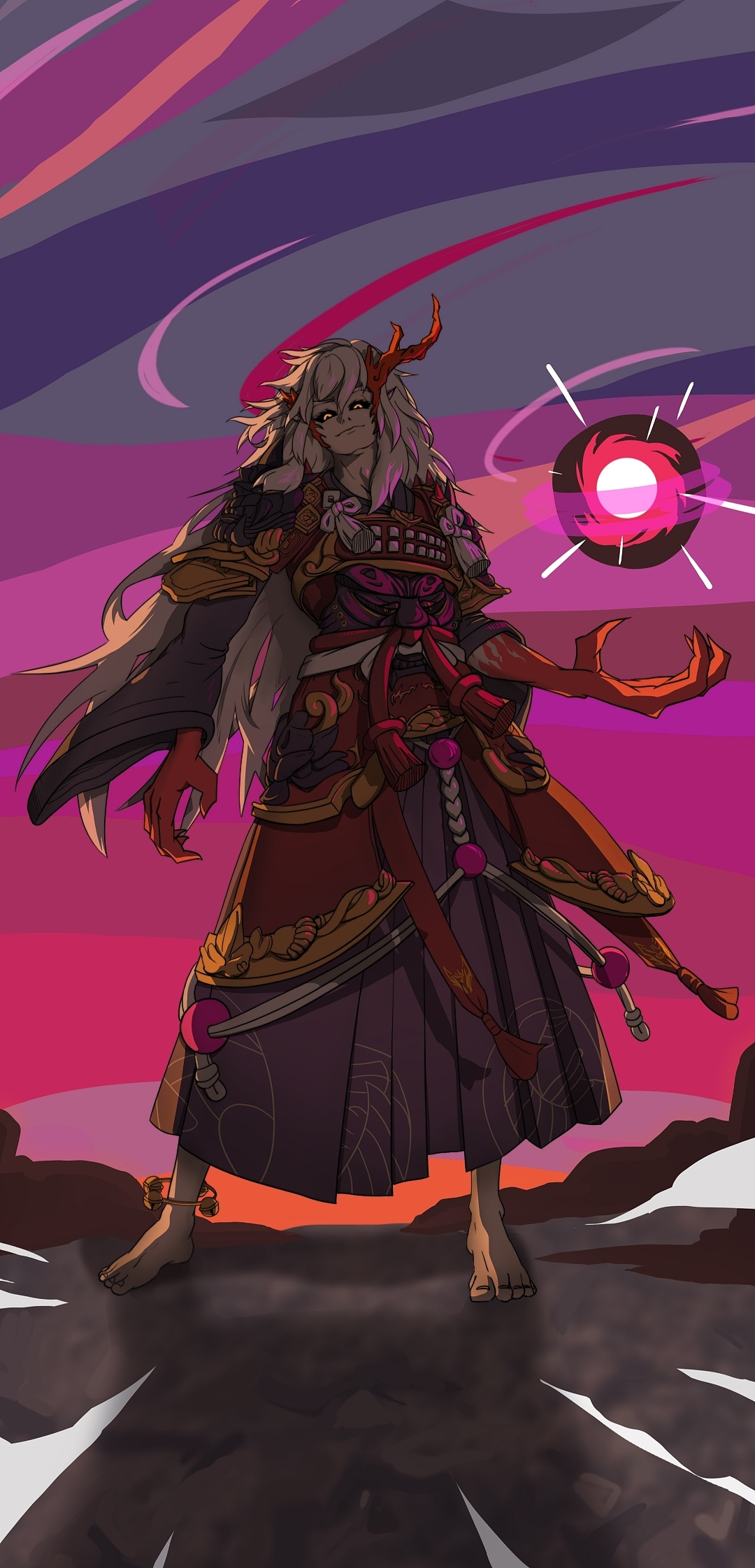 阴阳师茨木童子插画