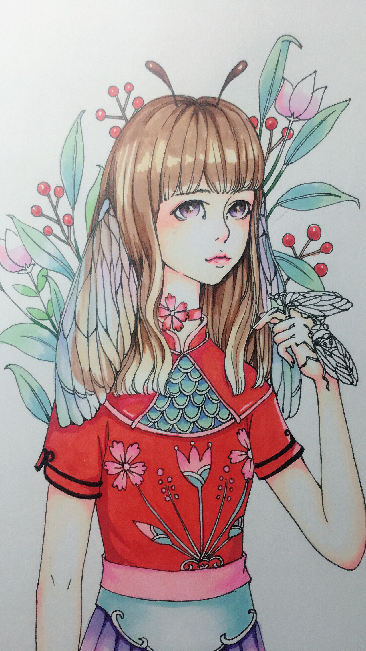 蝉女（图ZMTI3MjM1MjQ0） - 创作习作 - 站酷设计师口口韩原创素材 - 站酷ZCOOL