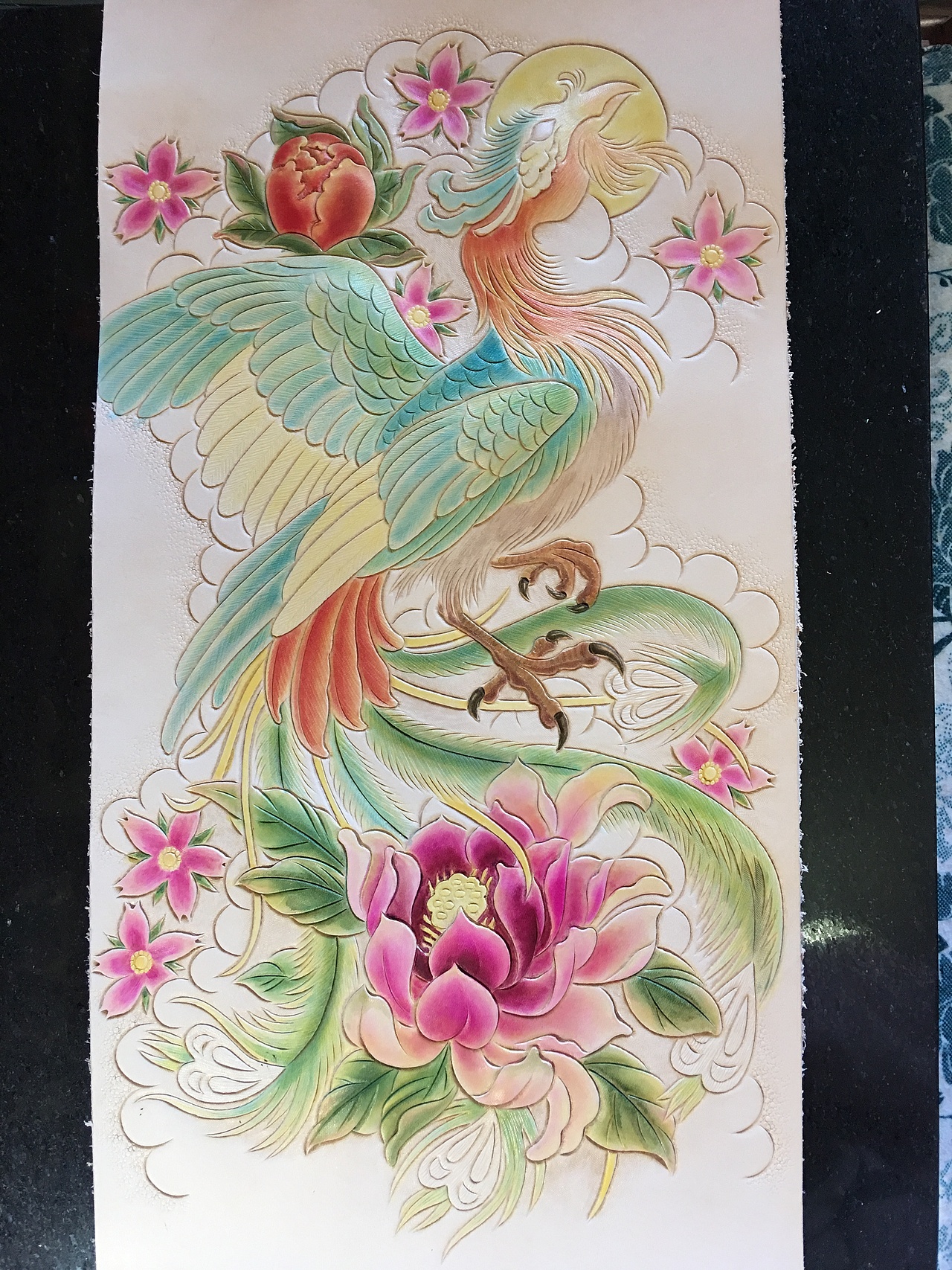 皮雕画—凤凰传奇