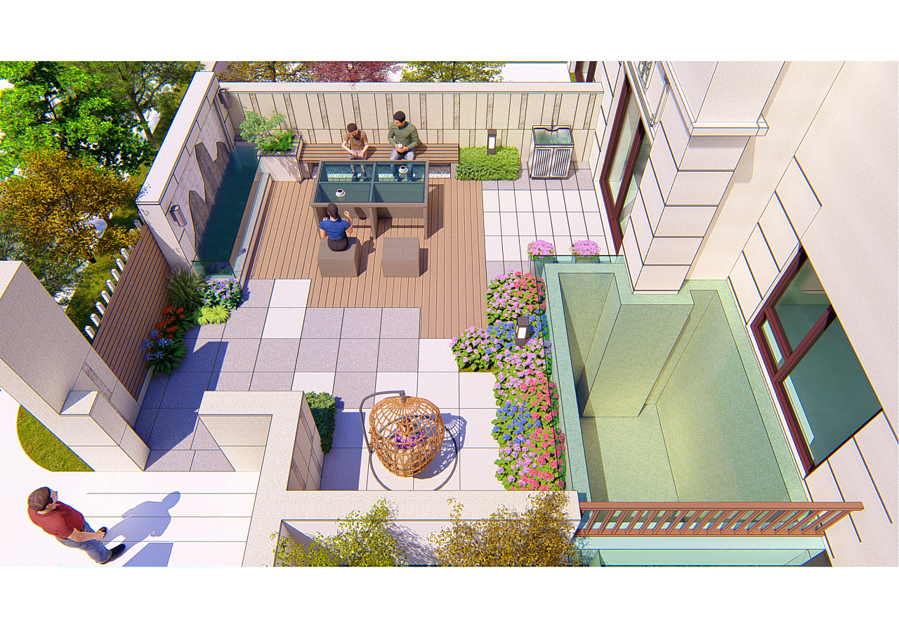 小庭院|空间|景观设计|Irene1155 - 原创作品 - 站酷 (ZCOOL)