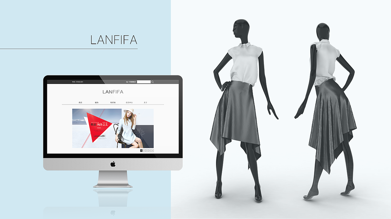 LANFIFA-服装品牌网站（图ZNzkzNTAyMTI=） - 企业官网 - 站酷设计师蛋旺酱原创素材 - 站酷ZCOOL