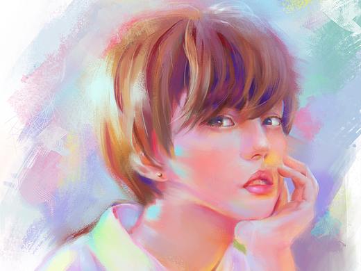 彩色人像
