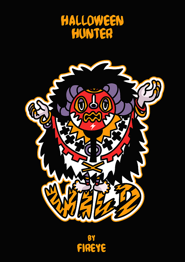 万圣节的猎人与怪物（图ZMjEwMTM0NTI=） - 创作习作 - 站酷设计师Fireye峰原创素材 - 站酷ZCOOL