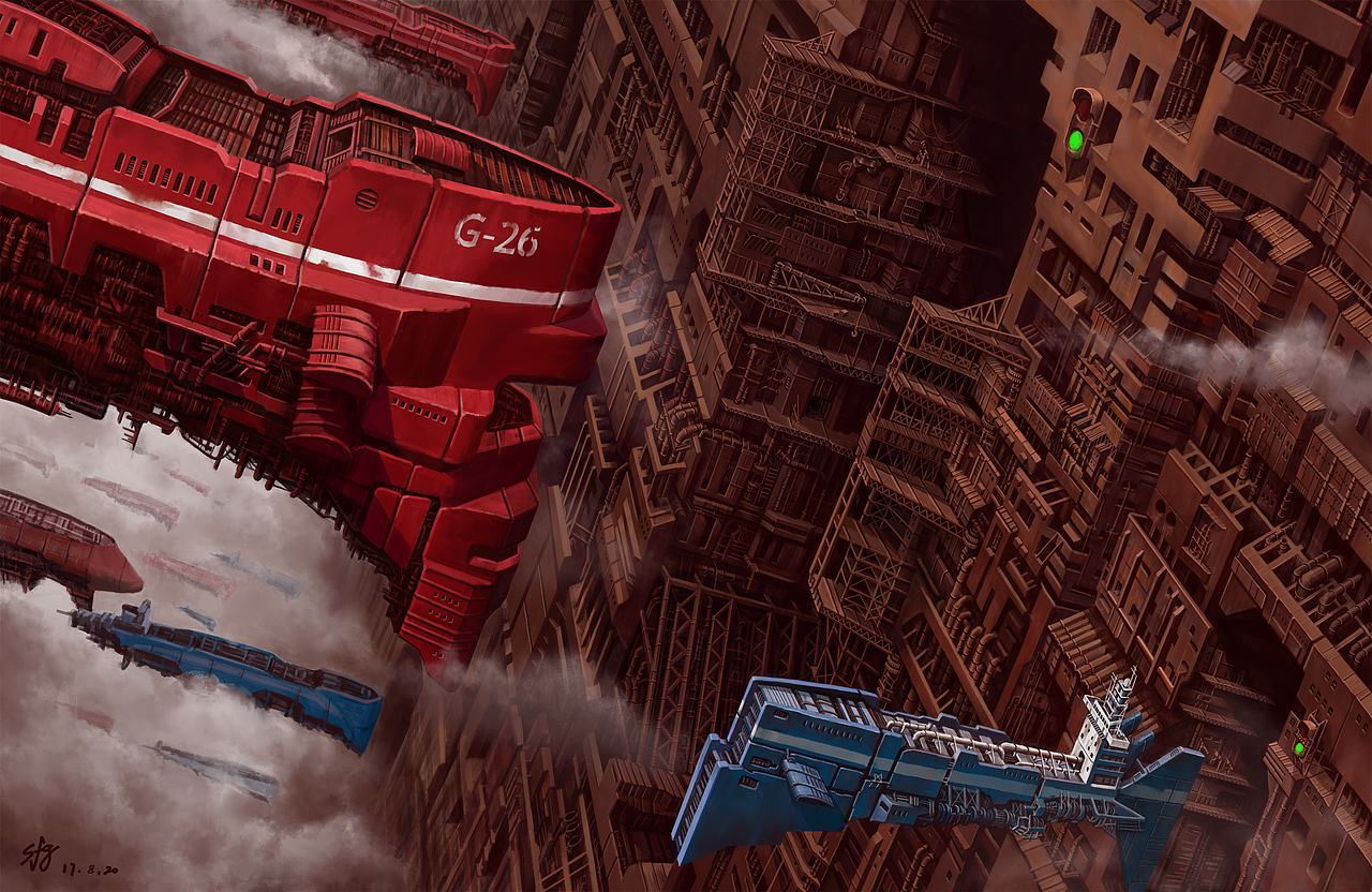 云上之城——高塔.飞船（图ZODk3MDQ1MjA=） - 概念设定 - 站酷设计师nangesfg原创素材 - 站酷ZCOOL