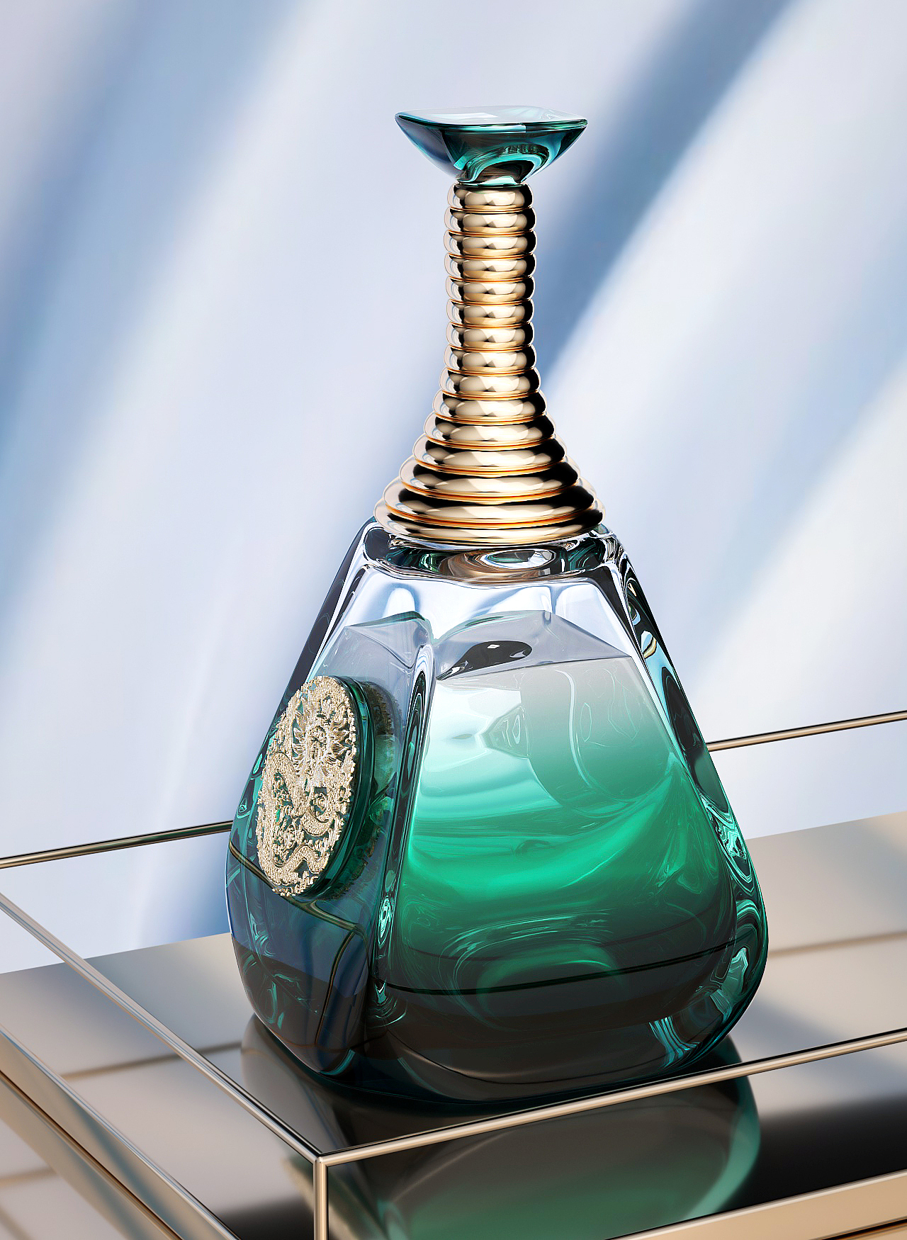 玻璃香水瓶建模渲染练习|三维|产品|6黎明的曙光688_原创作品-站酷zco