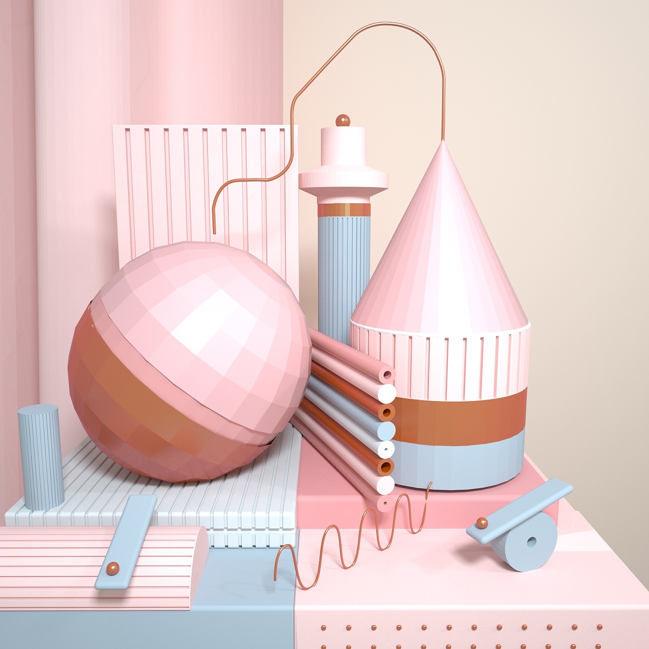 c4d模型小场景（图ZMTM1OTg1NTIw） - 场景 - 站酷设计师阿洋up原创素材 - 站酷ZCOOL